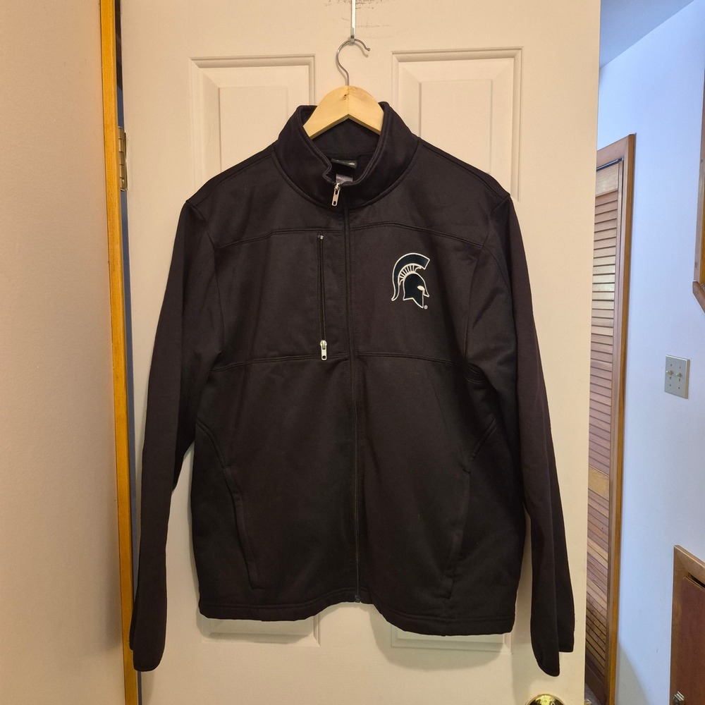 Michigan State Spartans Mens Black Full Zip Softshell Jacket MSU‎ State XL